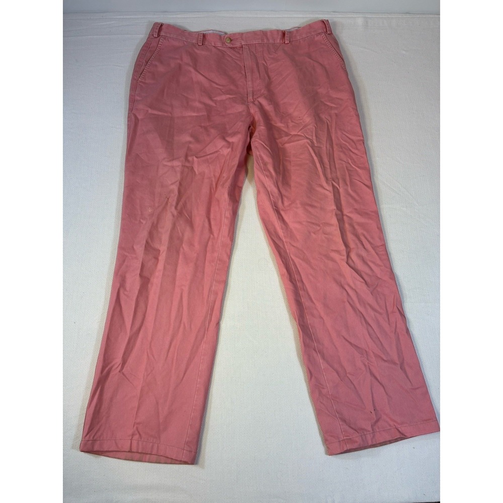 Peter Millar Mens Chino Pants‎ 40 Pink Cotton Flat Front Casual Slacks